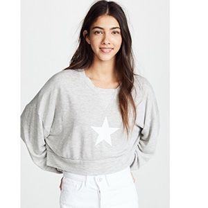 New Wildfox All-Star cropped gray sweatshirt M